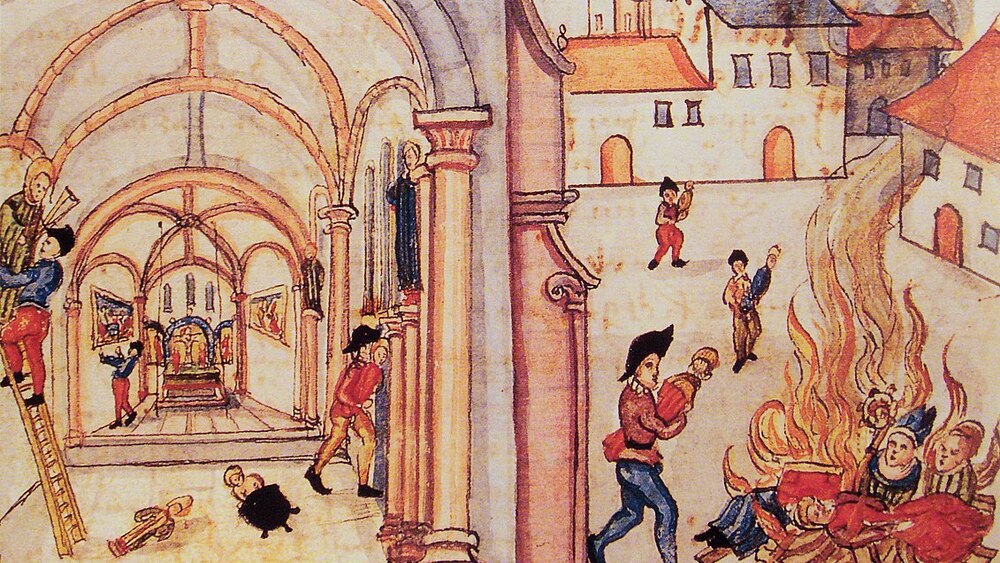 Niszczenie religijnych obrazów w Zurychu, 1524 r.