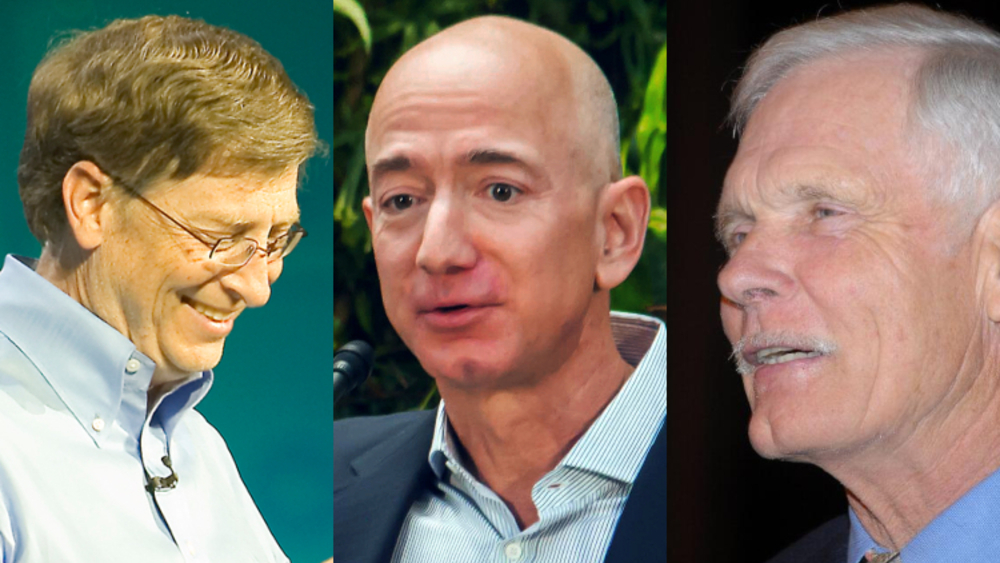 Bill Gates, Jeff Bezos i Ted Turner