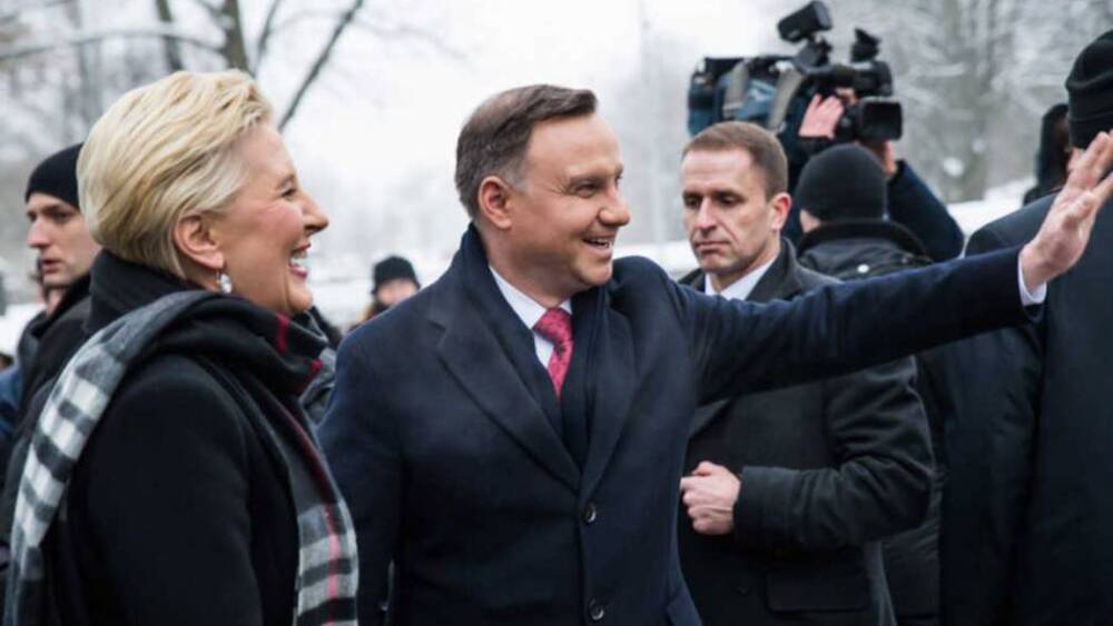 Polska para prezydencka w Wilnie w lutym 2018 roku