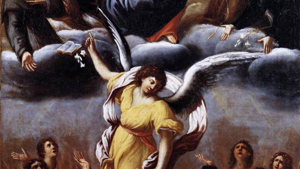 Anioł uwalnia dusze w czyśćcu pędzla Ludovico Caracciego (ok. 1610)