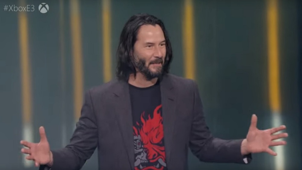 Cyberpunk 2077 Keanu Reeves at E3 2019 Xbox Conference