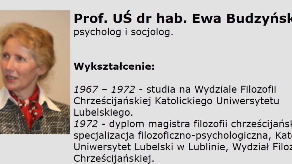 Postępowanie przeciwko profesor Ewie Budzyńskiej za wykłady o rodzinie