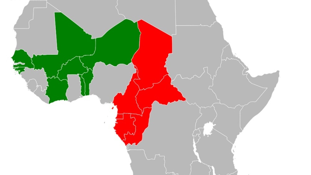 Kraje należące do strefy franka CFA