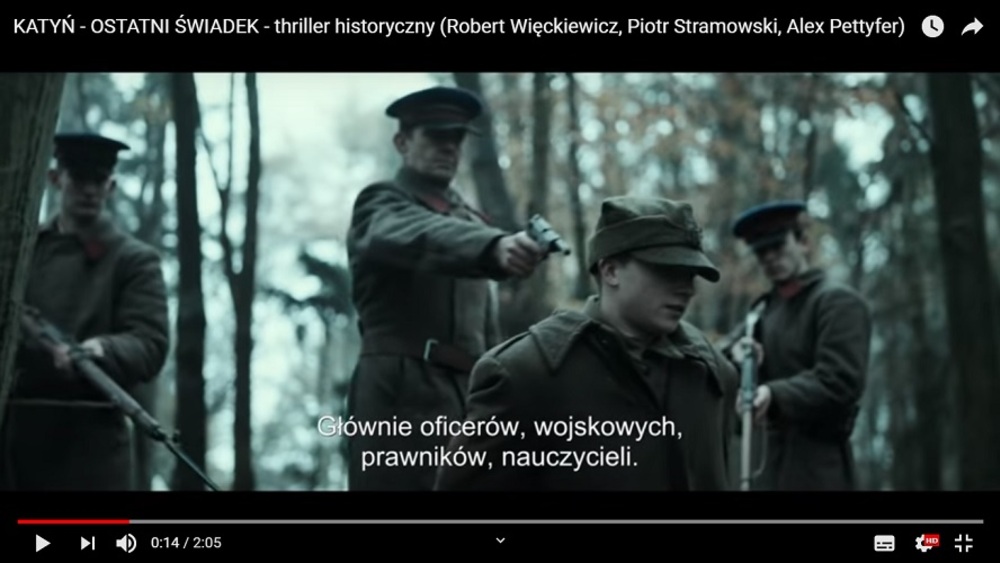 Scena z filmu "Katyń – ostatni świadek"