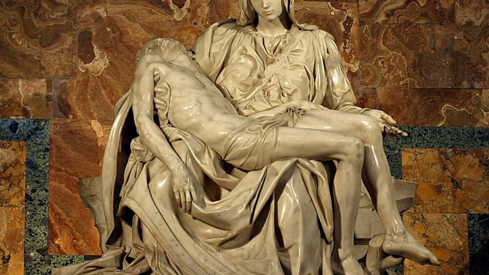 Pietà, Michał Anioł, bazylika św. Piotra na Watykanie, 1498-1500