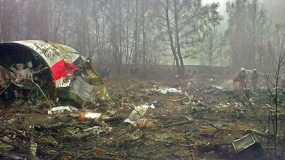 Zdjęcie Tu-154 rozbitego w Smoleńsku