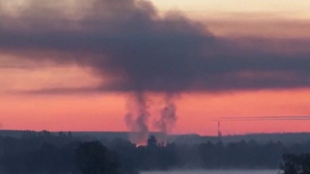 Pożar w obwodzie charkowskim
