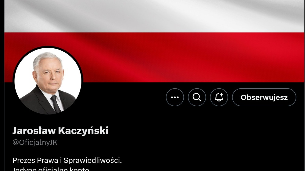 Jarosław Kaczyński zadebiutował na X