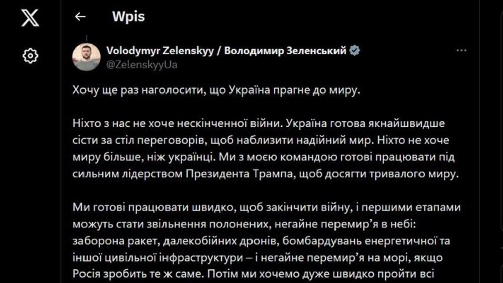 Wpis prezydenta Ukrainy