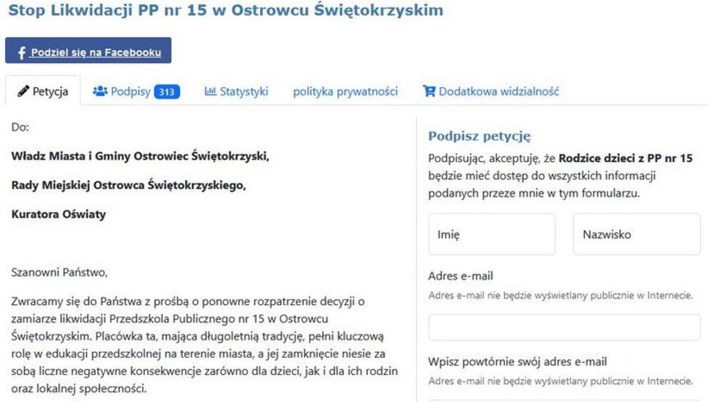 Petycja rodziców