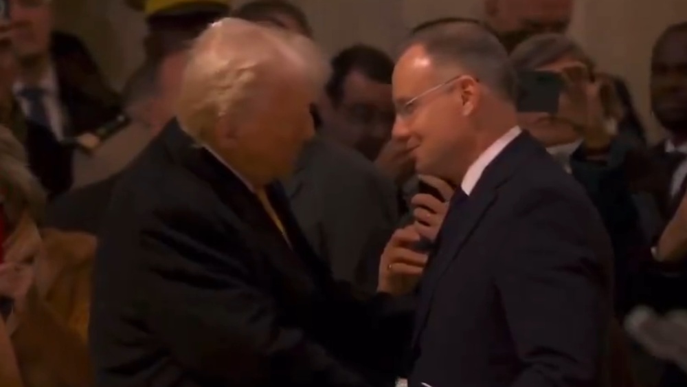 Donald Trump i Andrzej Duda w Katedrze Notre Dame