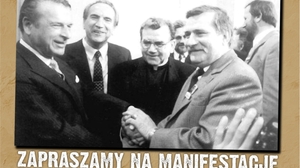 Manifestacja LOS pod domem Wałęsy w Gdańsku