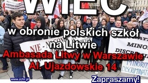 WIEC w obronie polskich szkół na Litwie! (ZAPROSZENIE)