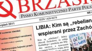 "Brzask" - pismo z sierpem i młotem w winiecie