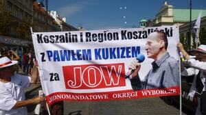 Demonstracja na rzecz JOW - mizerna, ale media ją nagłośniły