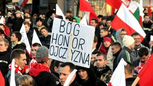 Reporter, tęcza i pani Młynarska czyli po Marszu Niepodległości