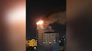 Ogromny pożar. Płonie luksusowy apartament (WIDEO)