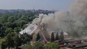 Potężny pożar w Sosnowcu. Nagranie szokuje (WIDEO)