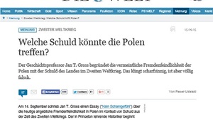 Wiceprezes IPN odpowiada Grossowi na łamach „Die Welt”