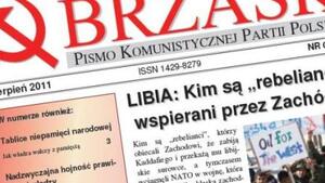 "Brzask" - pismo z sierpem i młotem w winiecie