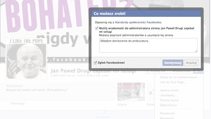 Pod naciskiem Facebook zlikwidował profil szydzący z bł. Jana Pawła II