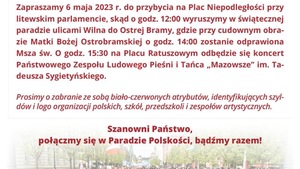 Zapraszamy na Paradę Polskości w Wilnie!