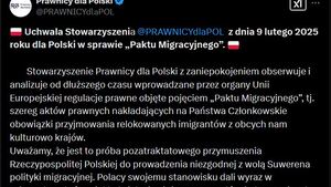 Zakaz relokacji imigrantów do Polski w Konstytucji? Tego chcą Prawnicy dla Polski