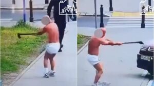 Zaatakował policjantów siekierą. Komunikat dziennikarza wywołał burzę (WIDEO) [AKTUALIZACJA]